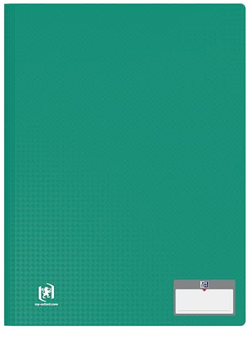 OXFORD Protège-Documents Memphis A4 40 vues / 20 pochettes Couverture Polypro Vert