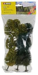 NOCH® Laubbäume 10 Stück Modellbäume 6,5 - 11 cm hoch grün Modellbau Zubehör