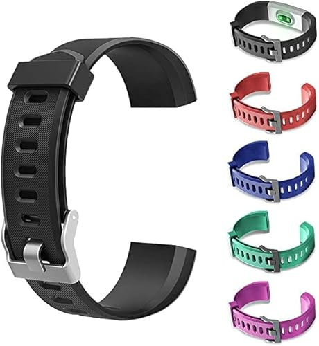 1 bracelet de rechange pour montre intelligente ID115Plus HR, bracelet de rechange réglable en silicone souple, bracelet de rechange coloré pour montre connectée Fitness Tracker (pas de traqueur)