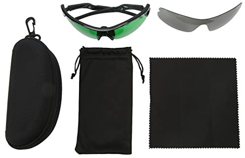 plplaaoo Schutzbrille für Herren, Schutzbrille, leichte Arbeitsbrille, HPS-Beleuchtung, LED-Lichtschutz, UV-Schutzbrille, bequem & stylisch, Einsatz im Labor, auf Reisen, für Damen Herren(Grün)