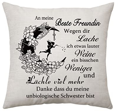 Aconesong An Meine Besten Freund Geschenke für Frauen Damen Kissenbezug Geschenk für Unbiologische Schwester Langstreckenfreund Geschenke Geburtstagsgeschenke für BFF (Beste Freundin)