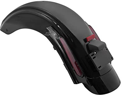 HCmotorku Motorrad-Heckklappen-System mit LED-Licht, Blinker, Bremslicht, passend für Harley Touring Road King Electra Road Street Glide 2009-2013, rote Linse