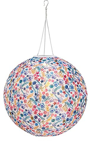 Starnearby 12 inch Solarlaterne Hängende Garten Wetterfeste Lampion , Warmweiss Licht Außen Wasserdicht LED Solar Farbe Laterne Für Outdoor Hochzeit, Fest Dekoration Warmweiss 30CM(Blumen)