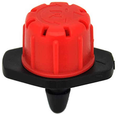 DRIPALIA Gotero para Riego Automático - Caudal Regulable de 0 a 70 L/H- Color Negro y Rojo - Riego por Goteo - para Tuberías de 16 mm, 20 mm y microtubos - Soporta de 0,5 a 3 atms - 230 Unidades