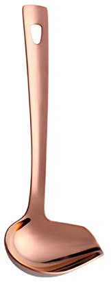 Louche en acier 1 pc Cuillère de cuisson et de service pour la soupe (Color : Rose Gold)