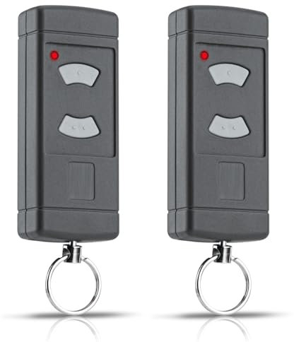 YuliSpy Mini 2-Button HSE2-40 Garage Door Opener Remote Control Compatible with Hormann 40.685MHz Gray buttons HSM2-40, HSM4-40, HSE2-40, HSE4-40, HS2-40, HS4-40 Key Fob 2 Pack