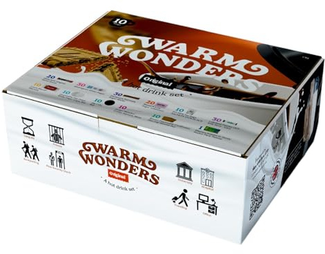 Original Hot Drink Gift Set – 10 Mugs with Coffee, Tea, Biscuits & Milk Sticks – Travel-Ready & Airport-Approved