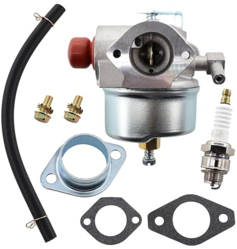 MCHNIC Vergaser mit Dichtung Zündkerze für Tecumseh Rasenmäher Motor 632795 632795A 633014, LAV 30, LAV 35, LAV 40, LAV 50, TVS75, TVS90, TVS100, ECV100, TVS105, TVS115, TVS120