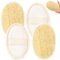 4 Pack Natural Loofah Sponges - Reusable Exfoliating Scrubber Mitts for Face/Body/Back, Gentle Skin Care Bath Accessories (All Skin Types)