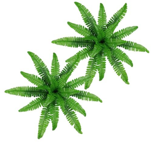 Helechos de Boston falsos - Decoración de plantas artificiales, Planta artificial de helecho de Boston | Planta de imitación de helecho de Boston resistente a los rayos UV, helecho de imitación decora