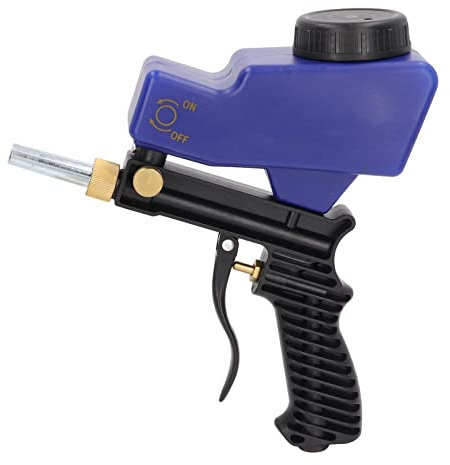 Luft-Sandstrahlpistole, 70–150 PSI Sandstrahlpistolen-Set für Luftkompressor, Farbrostentferner für Metall, Holz, Schränke und Glas, Ätzung für Aluminium, Sand, Walnussschalen
