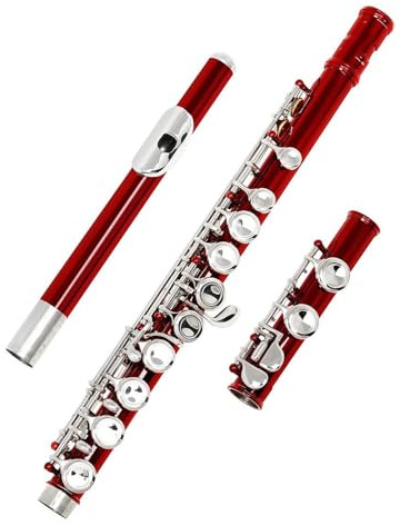 Flauto Do Foro Chiuso Flauto rosso 16 fori aperti chiusi Chiave C Strumento musicale da concerto per flauto traverso professionale