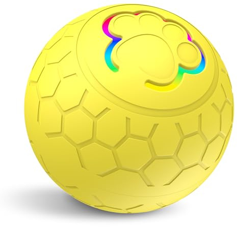 Irishom Spielzeugball für Haustiere – Interaktives Hundespielzeug, Jolly Ball Hüteball für Hunde – Dual-Mode-Design, Radarauslöser, langlebig und sicher, IP54 wasserdichter Typ-C-Ladeanschluss
