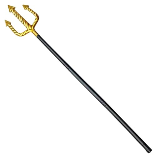 Cndiyald Devil Fork 48.4 Inch Devil Trident for Halloween Costume Accessories Detachable 3 Sections Pole Trident Spear Devil Pitchfork Devil Costume for Adults and Kids