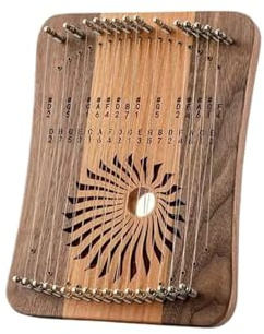 XPJYUA Lyre Harp Holz Lyra Harfe Mehrzweck 31 Saiten Lyra Harfe Musik Enthusiasten Wiederverwendbare Instrument Chromatische Skala Harfe for Saiten(Light Wood)