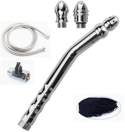 Shower Douche Nozzle Shower Enema Douche Cleansing System, Nozzle Shower Attachments Kits, Handheld Water Shower Nozzle Anal Rinse Vaginal Cleaning Kit
