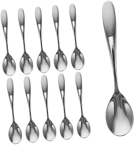 PHENOFICE 20stücke Edelstahllöffel Für Kaffee Und Tee Probierlöffel Und Haushaltslöffel Metalllöffel Für Dessert Suppenlöffel Und Kuchenlöffel Espressolöffel