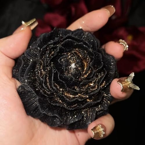 Darryy Bougie Basse Température, Bougie Parfumées 80 g, Bougie de Massage, Bougies Romantiques, Bougies Parfumées à la Rose, Idéales pour les Rencontres en Couple et la Décoration Intérieure (Noir)