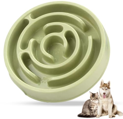 GGUFAY Gamelle anti-déglutition pour chiens et chats, gamelle anti-déglutition en silicone avec ventouse antidérapante pour éviter l'étouffement et la suffocation