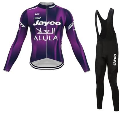 SGCIKER 2025 pro Team Langärmeliges Radtrikot Set, Herren Dünner Sonnenschutz Atmungsaktiv Radsport Jacke Kits Fahrradbekleidung (XL)
