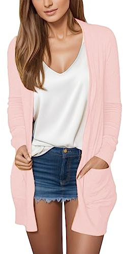 SCBFDI Sommer Cardigan Damen Leicht, Herbstmantel Damen Elegant, Mantel | Elegante Hausanzug Windjacke Frühjahr Dünn Reverskragen Trenchcoat Open Front üBergangsjacke
