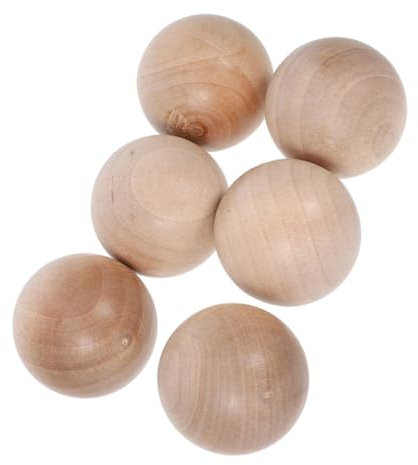 TOPPERFUN 6stücke Glasflaschenverschluss Aus Holz Runde Holzkugeln Für Weinflaschen Dekanter Und Glasbehälter Ersatz-holzkugel-verschlüsse Für Einmachgläser Und Vorratsdosen
