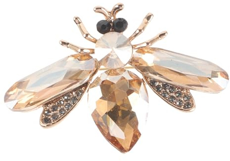 Yardwe Strass Bienen Brosche Pin mit Glitzer Modischer Insekten Schmuck für Frauen Eleganter Anstecker für Kleidung Party und Business Leicht und Kompakt Geschenkidee
