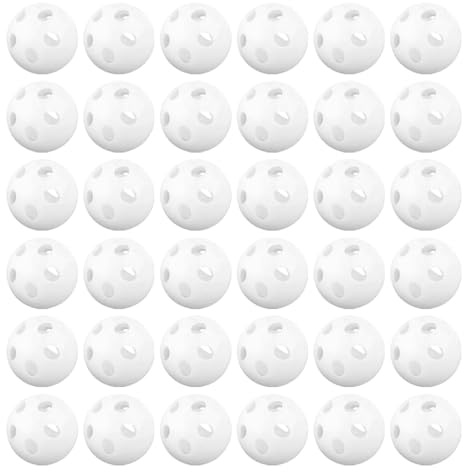 ORFOFE 60stücke zur Geräuschemachung für Babyspielzeug Weiße Kunststoff Rasselkugeln Diy-rassel für Puppen und Tiere Bastelsets für Babygeräusche