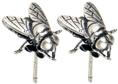 ifundom Orecchini a Bottone Punk in Metallo Motivo a Mosca, Gioielli Decorativi Leggeri per Donne, Accessori Moda Quotidiana per Outfit Casual e Formali