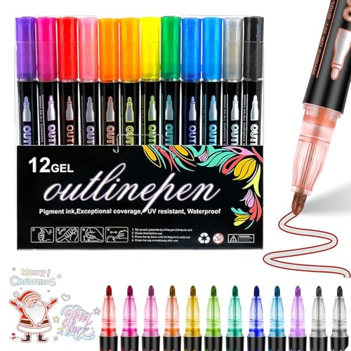 12-Farben Porzellanstifte Spülmaschinenfest Set – Wasserbasierte Pinselspitze – Kreative Stifte Für Keramik, Porzellan & Glas – Ideal Für Diy-Dekoration, Personalisierte Tassen & Geschenkideen