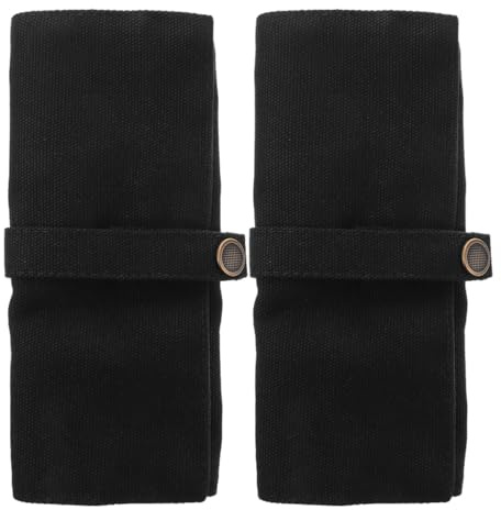 Abaodam 2 Stück Pack Uhren Tragetasche aus Wasserdichtem Canvas Kompakte Uhrenaufbewahrungstasche für Damen Herren Leichte Reise Uhrenrolle für Kleine und Große Armbanduhren