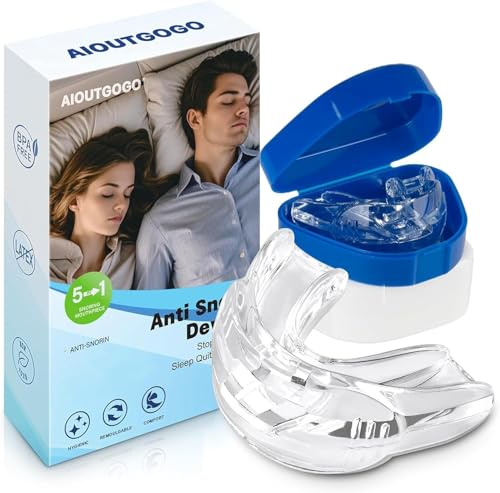 AIOUTGOGO Anti Snoring Aids Devices 2 pcs for Men and Women-Soft-Snore Stopper, Comfortable Stop Snoring Solution-Ready to Use Anti Snore Sleep Aid