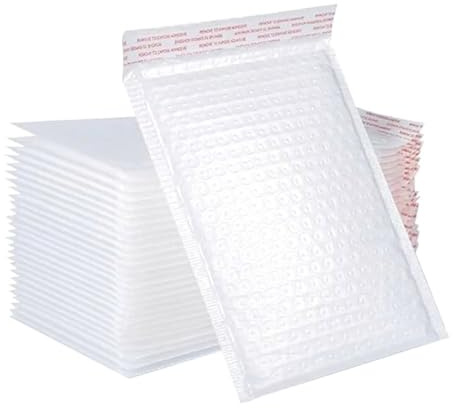 Operitacx 50 Buste Postali Autosigillanti Antiusura a Bolle D’aria 18x25+4cm, Sacchetti Imballaggio Antiurto in Pellicola a Bolle, Borse Protettive per Ufficio, Negozi e Spedizioni,