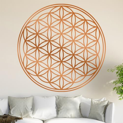 Kiwistar - Kiwistar - Wandtattoo Wohnzimmer Blume des Lebens - Wandaufkleber Wall Sticker - Dekoration, Küche, Bad, Schlafzimmer, Badezimmer