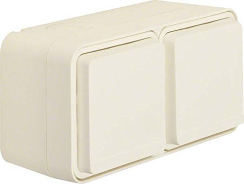 Berker SCHUKO-Steckdose 2fach 47843512 waagerecht polarweiß W.1 Steckdose 4011334404286
