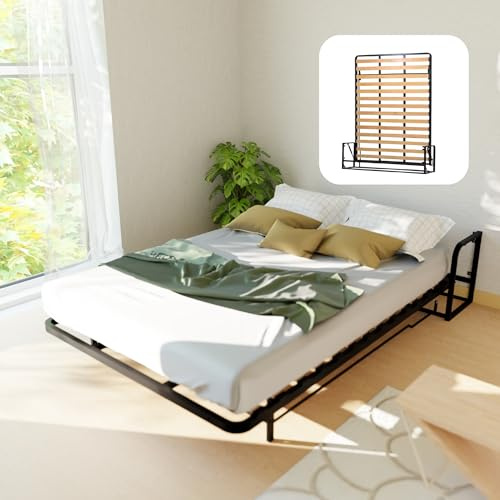 Wallbedking Schrankbett - Wandbett 160x200 Vertikal Classic, Klappbett mit Gasdruckfeder-Mechanismus, Platzsparendes Gästebett, kompatibel mit Standardmatratzen bis 30 cm, Einfache Montage