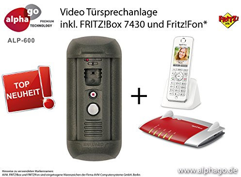 IP Video-Türsprechanlage ALP600 inkl. FRITZ!Fon C6 und Fritz!Box 7530 - Bewegungssensor mit Bereichsmarkierung - Gegensprechanlage - Fritz!Fon C4/C5 kompatibel - Steuerung über PC/Smartphone/Tablet