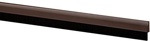 Türleiste mit Bürste selbstklebend 100 cm, braun - Türbodendichtung, Zugluftstopper