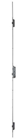 FERCO BY THIRARD - Serrure Encastrable Secury à Cylindre pour Porte d'Entrée - Axe 50 mm - 3 Points - Hauteur Poignée 1045 mm - Entraxe 70 mm - Réversible - 2 Pênes Latéraux Automatiques - Gris