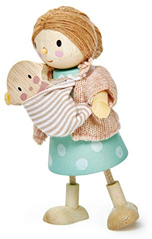 Tender Leaf Toys - The Goodwood Family - Wooden Miniatures Flexible Doll, Multicultural Action Figure for Dollhouse - Encourage Creative and Imaginative Fun Play for Children - Age 3+