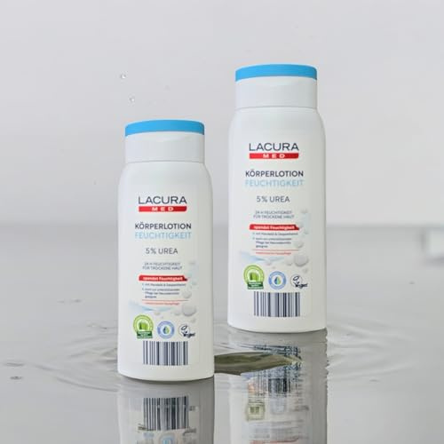 Lacura Med Körperlotion Feuchtigkeit 5% Urea Vegan für Trockene Haut 2 x 300ml