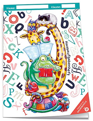 Trötsch Hausaufgabenheft Grundschule Lustige Tiere: Schulplaner Hausaufgabenheft Timer Terminkalender