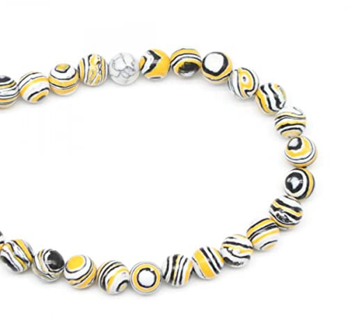 Natürlicher schwarzer Turmalin, lose runde Perlen, 4 mm, 6 mm, 8 mm, 10 mm, 12 mm, Turmalin, schwarze Perlen für Frauen, Schmuckherstellung, gelber Malachit, 12 mm
