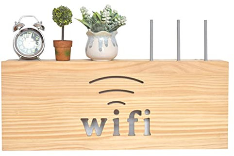 Fodalob Wanddekoration WiFi-Kabel-Router-Aufbewahrungsbox Kabel-Organizer Schwebendes Regal mit Deckel for Wohnzimmer, Büro, Schlafzimmer, Drahtabdeckung, 48 cm/60 cm (Size : 60cm)