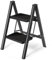 HBTower Escabeau 2 Marches Pliable, Léger et Compact, Marchepied Antidérapant, Cadre en Acier Robuste, Charge Maximale 150 kg, Portable pour Maison et Cuisine