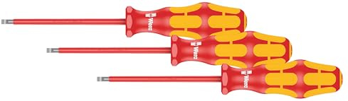 Wera 160 i VDE-isolierter Schlitz-Schraubendreher, 0,8 x 4 x 100 mm, 1 Stück, 05006115001 (Packung mit 3)