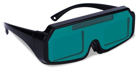ANNCARY Auto Darkening Welding Goggles Solar Welding Goggles with Anti-Scratch Adjustable Polycarbonate Lens Eye Protection Anti-Glare Welding Goggles for TIG, MIG, ARC, Welding