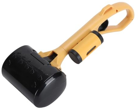 Asixxsix Strong Bite Pet Pooper Scooper, Ergonomischer Griff, ABS-Material, Hundekot-Reinigungswerkzeug, Leicht und Praktisch für Spaziergänge mit Dem Hund, Gras, Kies (Gelb Schwarz)