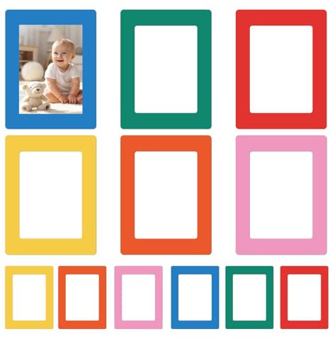 12 magnetische Bilderrahmen, -Fotorahmen für personalisierte Kühlschrankmagnete, magnetische Fotohüllen, Foto-Magnete für Kühlschrank, Kühlschrankmagnete, Bilderrahmen, 15,2 x 10,2 x 1,9 cm, 15,2