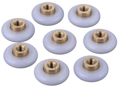 YUCHUANGYE Shower Door Rollers 8pcs Bath Shower Door Rollers/Runners Wheels Pulleys 18mm Dia Wheel Replacement Part For Shower Enclosures Cabins Runner Shower Door Wheels